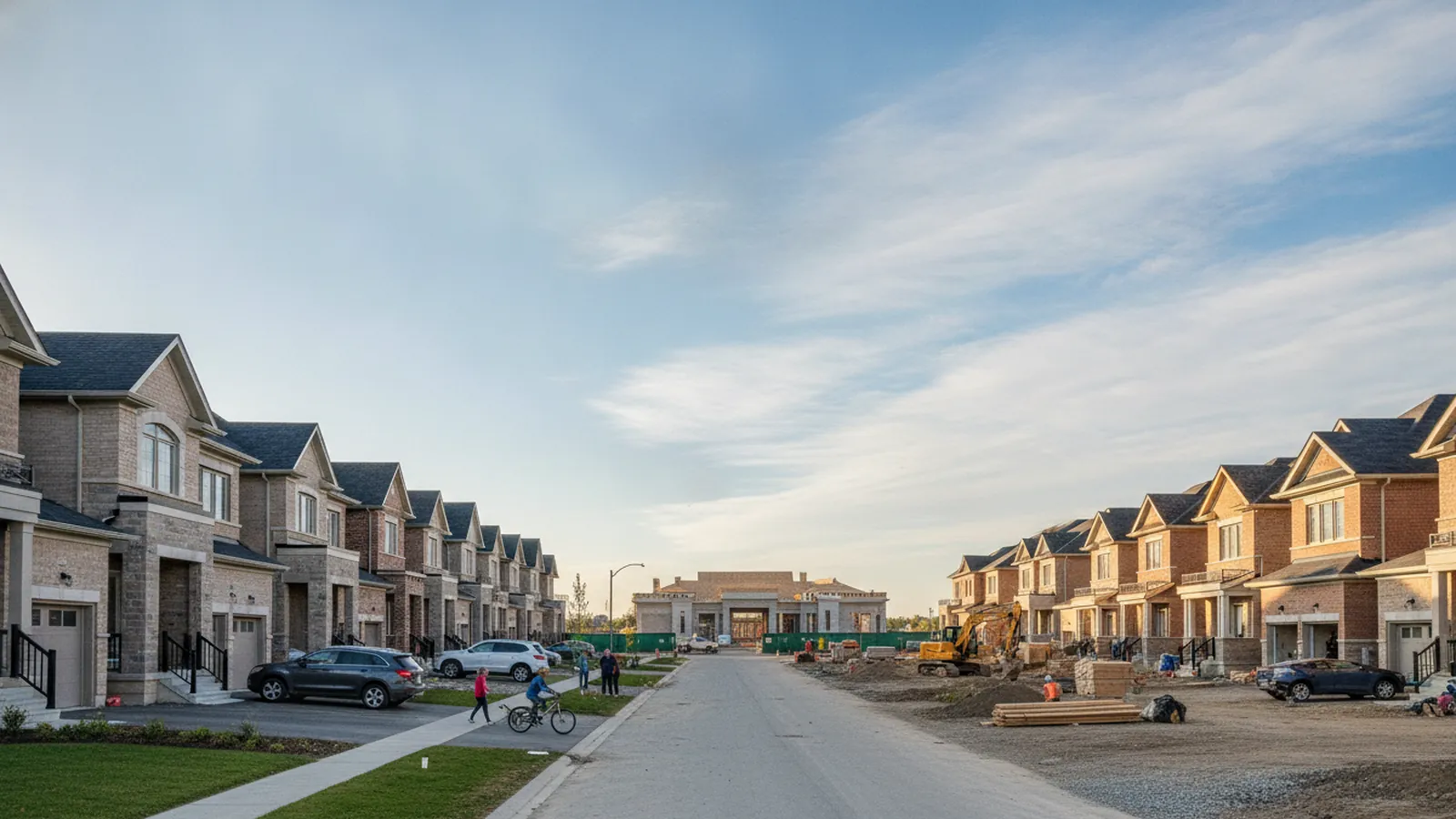 A residential street in Pickering, Ontario