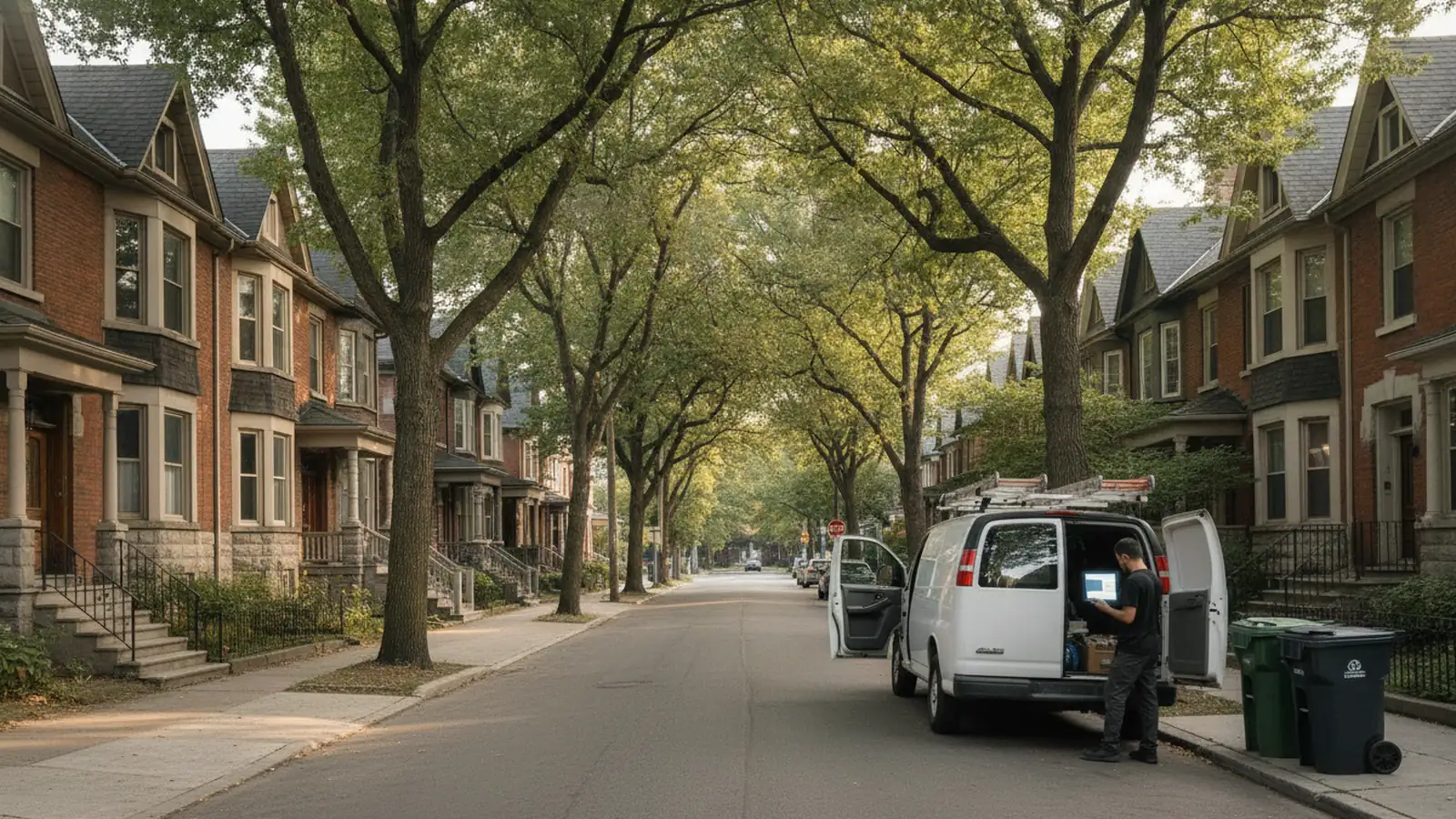 A residential street in the Greater Toronto Area